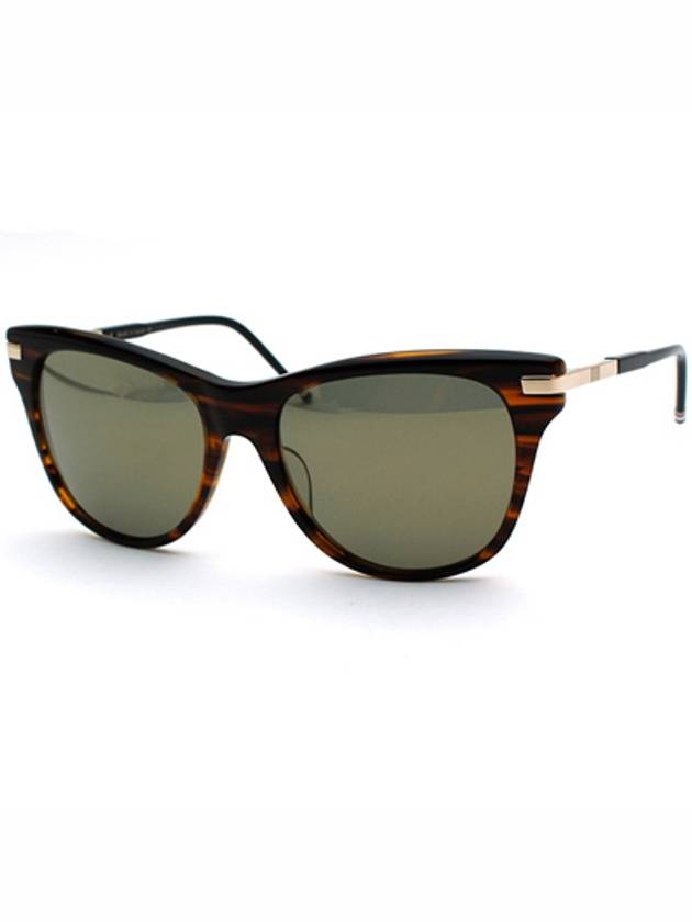 Sunglasses TB506BWLTGLD56 Dark Brown - THOM BROWNE - BALAAN 1