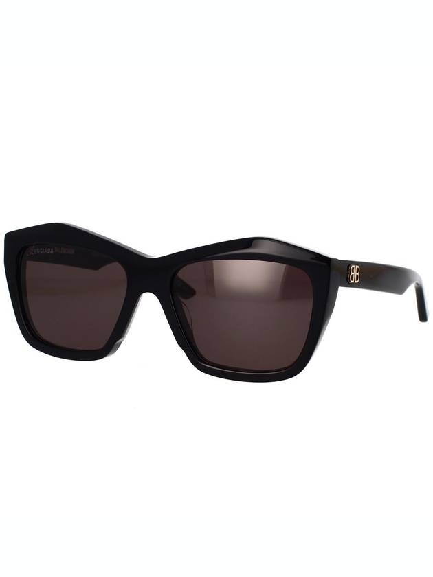 eyewear polygonal gold logo sunglasses black - BALENCIAGA - BALAAN 3