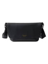 Logo Medium Leather Cross Bag Black - PRADA - BALAAN 1