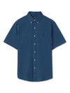 Short sleeve seersucker shirt indigo - POLO RALPH LAUREN - BALAAN 2