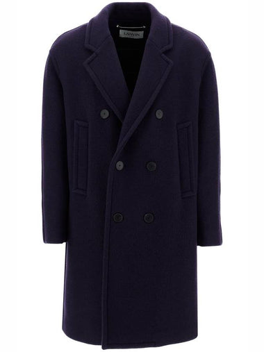 double-breasted heavy wool coat - LANVIN - BALAAN 1