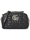 GG Marmont Small Leather Cross Bag Black - GUCCI - BALAAN 2