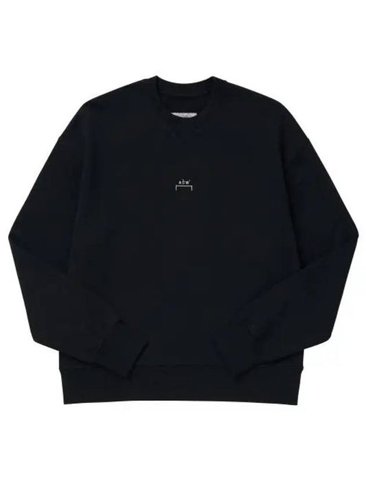 Sweatshirt ACWMW080 BLACK Essential Small Logo Crew Neck Men's Sweatshirt - A-COLD-WALL - BALAAN 1