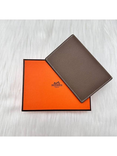 Men s Wallet MC2 Leather Card Brown LUX2402165 - HERMES - BALAAN 1