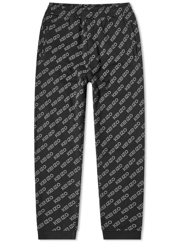 all-over logo track pants black - KENZO - BALAAN 1