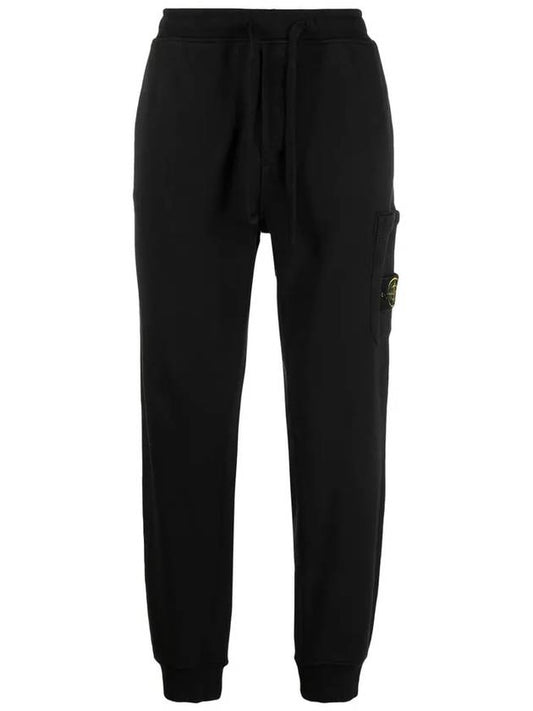 Wappen Patch Drawstring Track Pants Black - STONE ISLAND - BALAAN 2