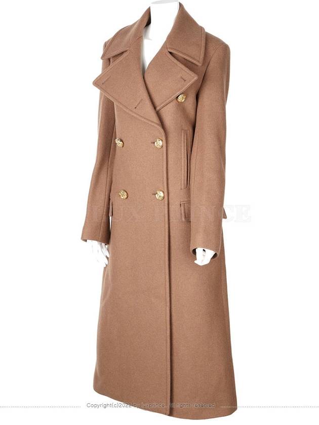 Gold Button Wool Coat Camel Brown 11111hva - MULBERRY - BALAAN 2