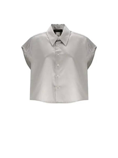 Line Cotton Short Sleeve Shirt Silver - FABIANA FILIPPI - BALAAN 2