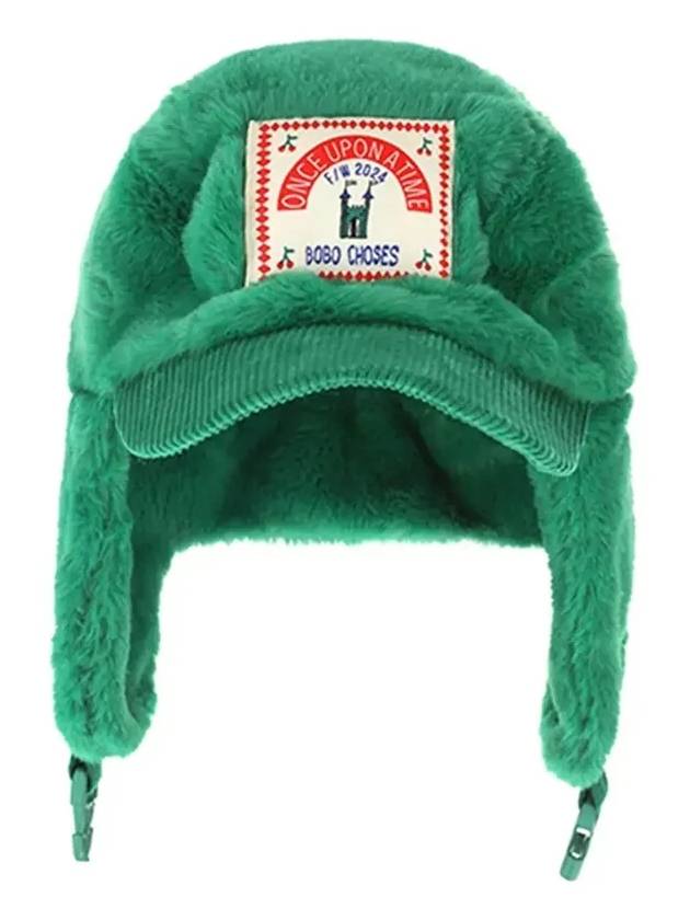 Kids Furry Chapka Hat Green - BOBO CHOSES - BALAAN 5