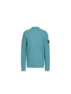 Stone Island Men s Light Blue Wappen Patch High Neck Knit 7215561D9 V0042 - STONE ISLAND - BALAAN 5