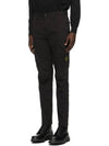 Men's Ghost Piece Wappen Patch Training Cargo Pants Black - STONE ISLAND - BALAAN 3