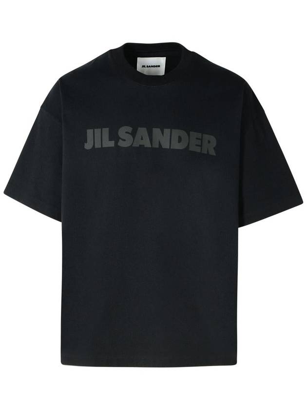 Logo Print Short Sleeve T-Shirt Black - JIL SANDER - BALAAN 2