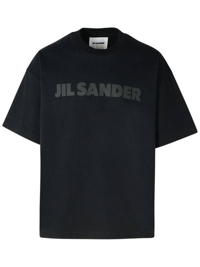 Logo Print Short Sleeve T-Shirt Black - JIL SANDER - BALAAN 2