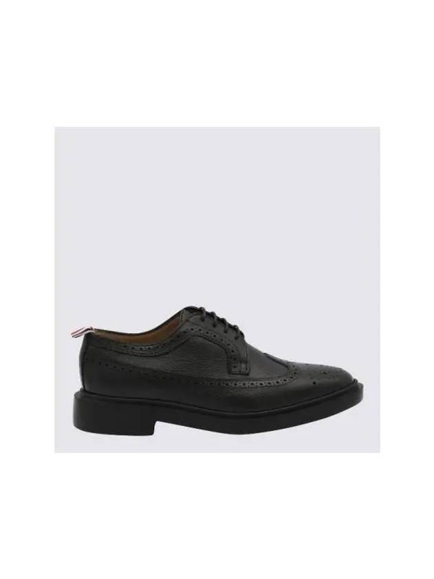 Men's Classic Long Wing Brogue Lace Up Brogue Shoes Black - THOM BROWNE - BALAAN 4