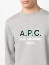 Logo Print Cotton Sweatshirt Heather Grey - A.P.C. - BALAAN 6