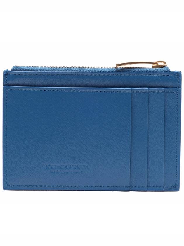 Intrecciato Cassette Zipper Card Wallet Blue - BOTTEGA VENETA - BALAAN 6