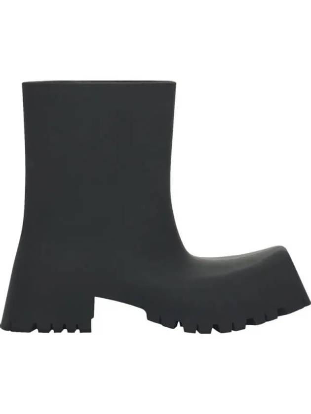 Square Toe Rubber Rain Boots Black - BALENCIAGA - BALAAN 2