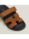 Chypre Suede Goatskin Sandals Natural - HERMES - BALAAN.