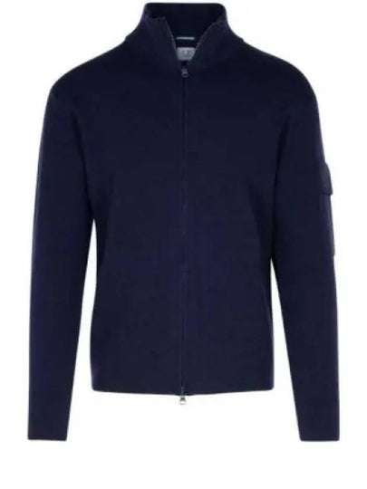 Extra Fine Zipper Cardigan Navy - CP COMPANY - BALAAN 2