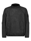 Logo Patch Mock Neck Sweatshirt Black - STONE ISLAND - BALAAN 2