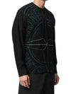 Jacquard Signature Big Logo Pullover Knit Top Black - STONE ISLAND - BALAAN 5