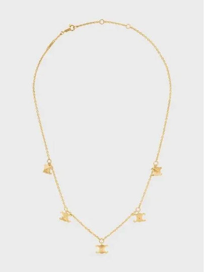 Triomphe Stud Brass Necklace Gold - CELINE - BALAAN 2