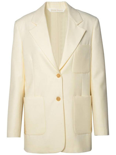 Suit Jacket PWEN028S24FAB0020403 Cream - PALM ANGELS - BALAAN 2