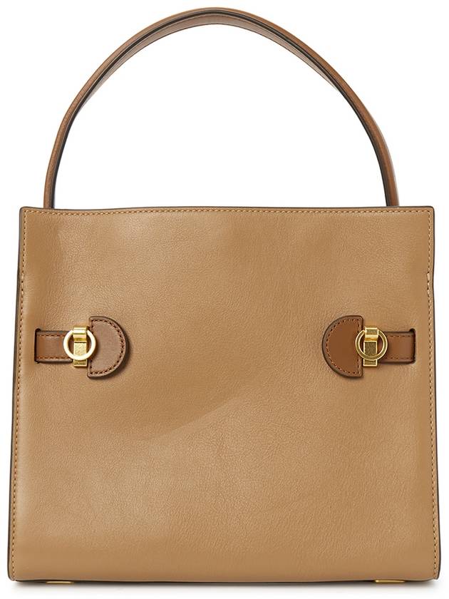 Lee Radziwill Small Double Tote Bag Brown - TORY BURCH - BALAAN 5