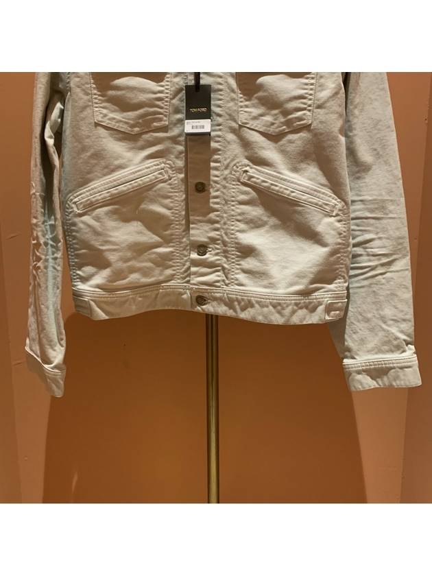 Trucker Denim Jacket Beige - TOM FORD - BALAAN 4