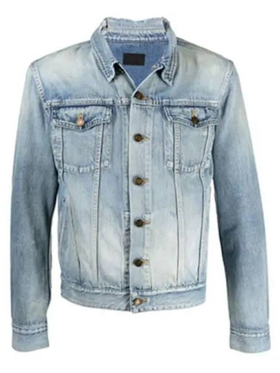 Men's Denim Jacket Light Blue - SAINT LAURENT - BALAAN 2