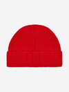 Logo Patch Wool Beanie Red - STONE ISLAND - BALAAN 3