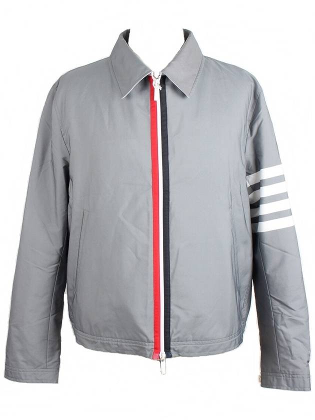 Golf Tech Three Stripe Zip Up Jacket 1 - THOM BROWNE - BALAAN 1