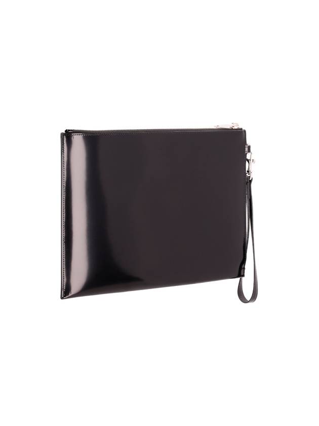 Patent Leather Clutch Bag Black - SAINT LAURENT - BALAAN 3