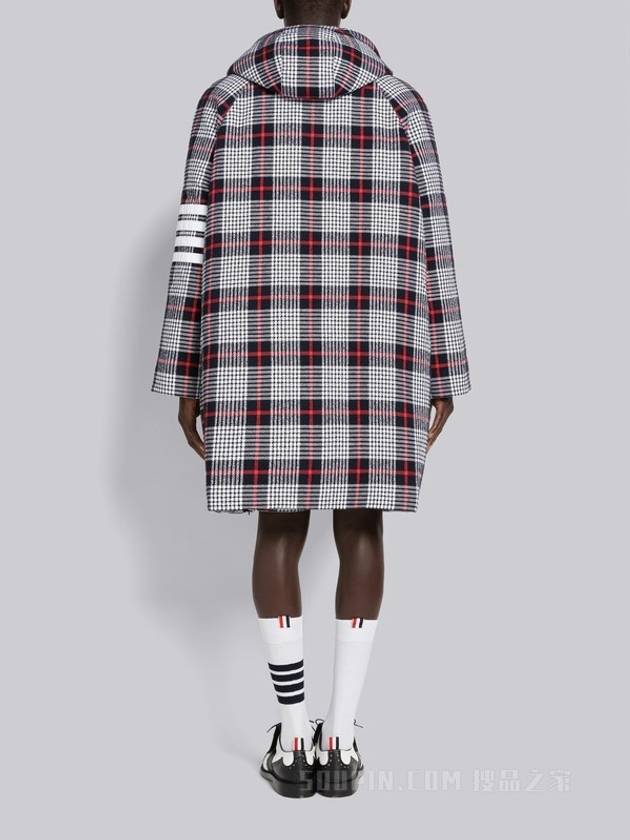 Summer Tweed Hooded Football Sideline Parka - THOM BROWNE - BALAAN 10