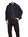 Wappen Patch Quilted Cupro Cotton Zip Up Hoodie Navy - STONE ISLAND - BALAAN 6