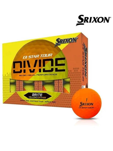 Q STAR TOUR 5 DIVIDE Golf Ball Golf Ball 3 Piece 12 Grains Yellow Orange - SRIXON - BALAAN 1