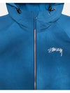 Wave Dye Beach Shell Hooded Jacket Cobalt - STUSSY - BALAAN 4