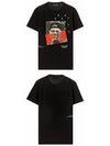 19FW PBJT587S M505S 1076 RAP NOX Printing Slim Regular Short Sleeve T-Shirt Black Men's T-Shirt TR - NEIL BARRETT - BALAAN 5