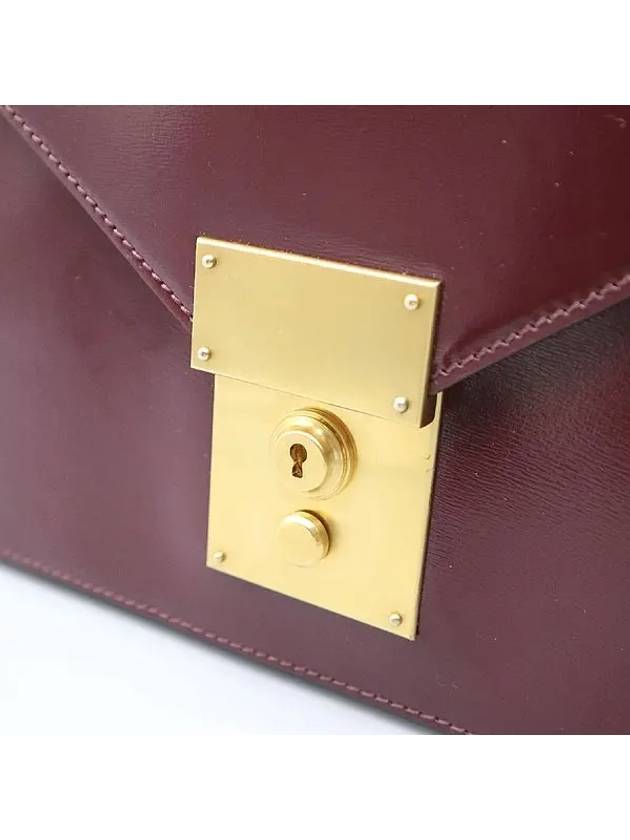 FAC020A Burgundy Fold Over Clutch Key - THOM BROWNE - BALAAN 5