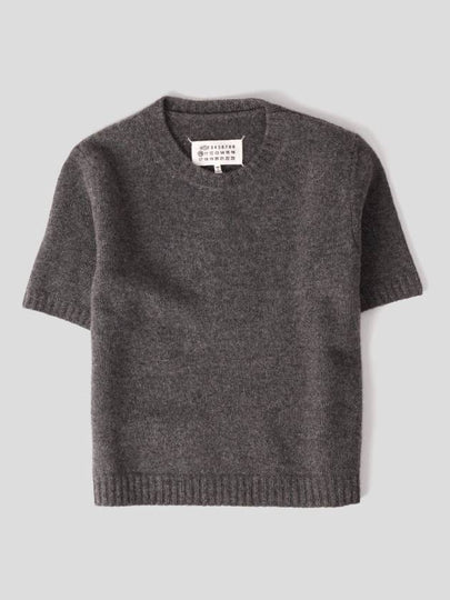 Washed Lambswool Crewneck Knit Top Grey - MAISON MARGIELA - BALAAN 2