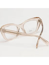 Glasses frame CL50112I 057 Beige transparent cat eye horn - CELINE - BALAAN 4