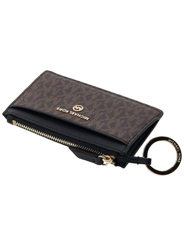 Jet Set Charm Card Wallet Black Brown - MICHAEL KORS - BALAAN 5