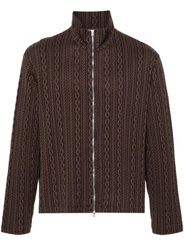 Shrunken Jacquard Cardigan Brown - OUR LEGACY - BALAAN 1