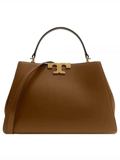 Eleanor Satchel Leather Tote Bag Brown - TORY BURCH - BALAAN 2