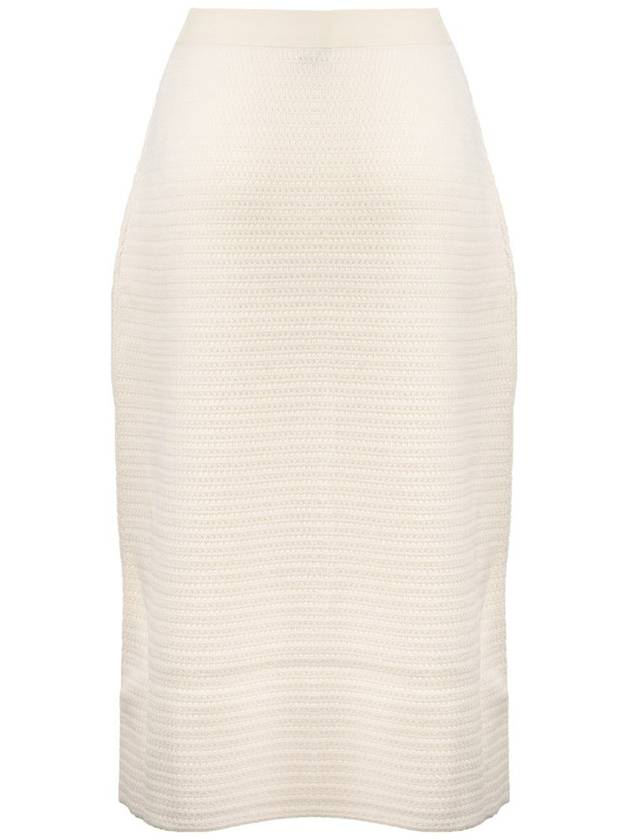 Fabiana Filippi Cream Merino Wool Tube Skirt - FABIANA FILIPPI - BALAAN 2