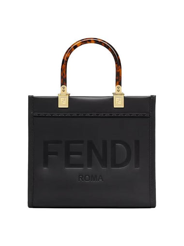 Sunshine Small Leather Tote Bag Black - FENDI - BALAAN 1