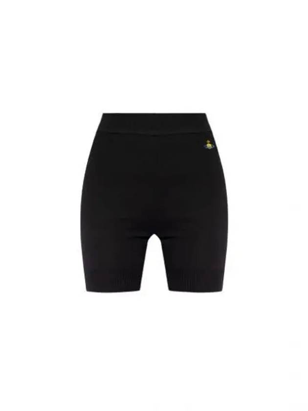 Embroidered Logo Shorts Black - VIVIENNE WESTWOOD - BALAAN 2