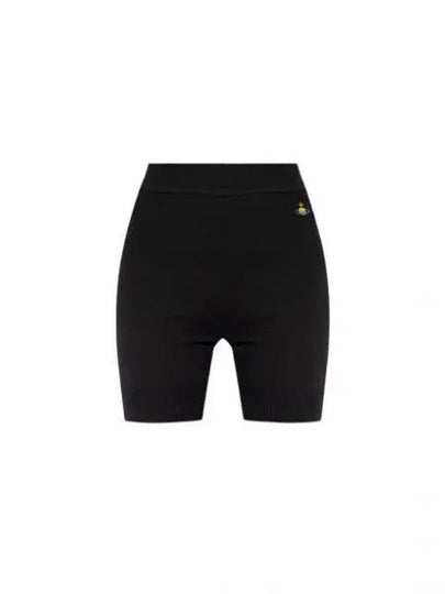 Embroidered Logo Shorts Black - VIVIENNE WESTWOOD - BALAAN 2