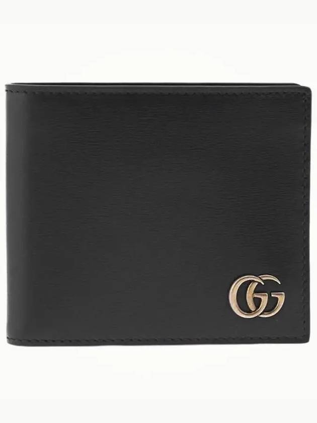 GG Marmont Leather Half Wallet Black - GUCCI - BALAAN 2