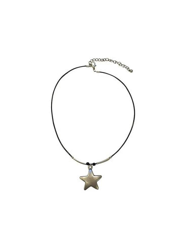 Bold Star Necklace Black Silver - LECYTO - BALAAN 1